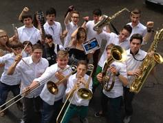 Schüler mit Blasinstrumenten an der Realschule Wolfach